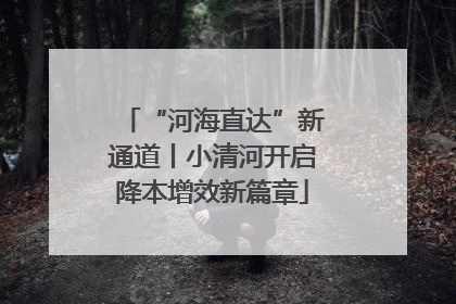 “河海直达”新通道丨小清河开启降本增效新篇章